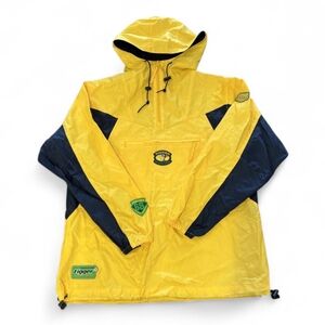 Yellow and Black Hooded Jacket